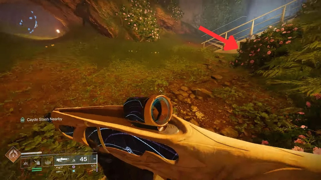 So erreichen Sie Caydes Versteck Nr. 2 in Destiny 2. (Bild: Esoterickk/GINX)