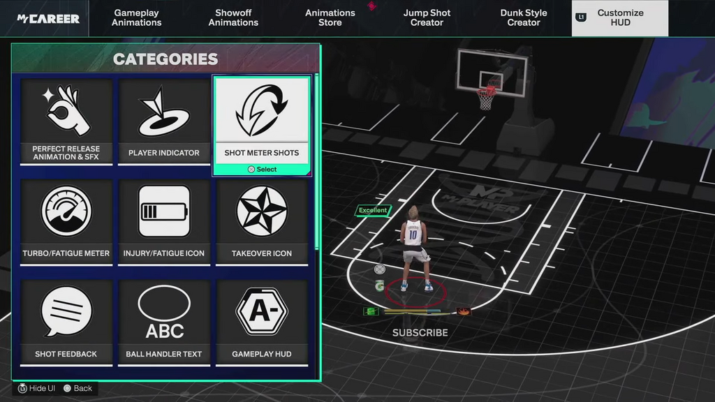 Sie finden die Option zum Deaktivieren des Shot Meters in den „Mein Spieler“-Einstellungen in NBA 2K25.