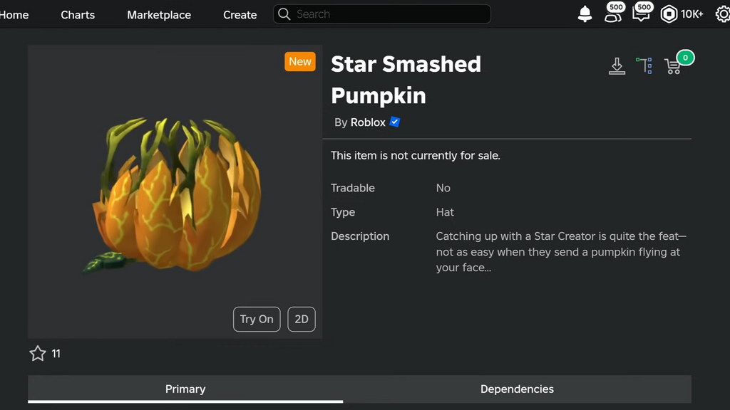 Star Smashed Pumpkin im Roblox The Haunt Event 2024