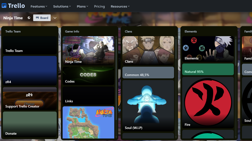 Roblox Ninja Time Trello Board Link.