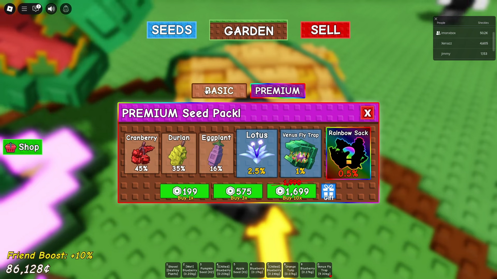680CA71C82B5B-HOW, um Rainbow Sack Showcase in Grow a Garden zu bekommen! Roblox 0-19 Screenshot.png
