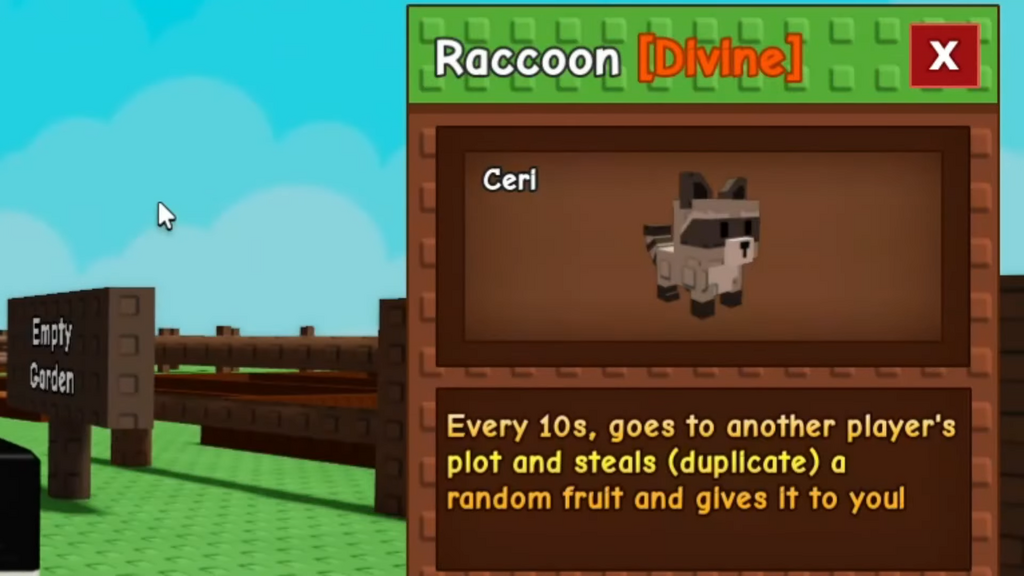 So bekommen Sie Waschbär Showcase _best PET_ in Grow a Garden! Roblox 0-14 Screenshot.png