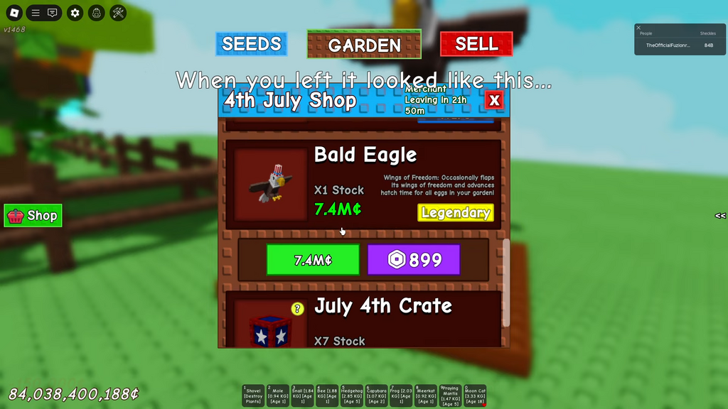 686779f4a44f8-4. Juli Update !! _New Seeds & Pet_ In Wachsen eines Gartenroblox 0-18 Screenshot.png